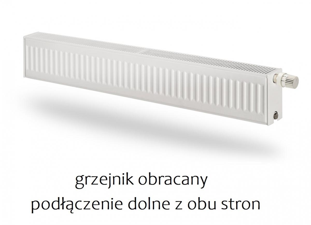 Polski grzejnik stalowy PURMO PLINT CV22 200x2000 DOLNY GRAFIT SZARY R 7024