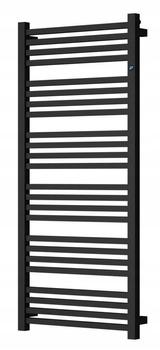 Grzejnik drabinkowy STICK 500X1110 530W, podłączenie dolne czarny mat