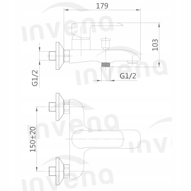 Bateria wannowa INVENA SIROS CZARNA 48h