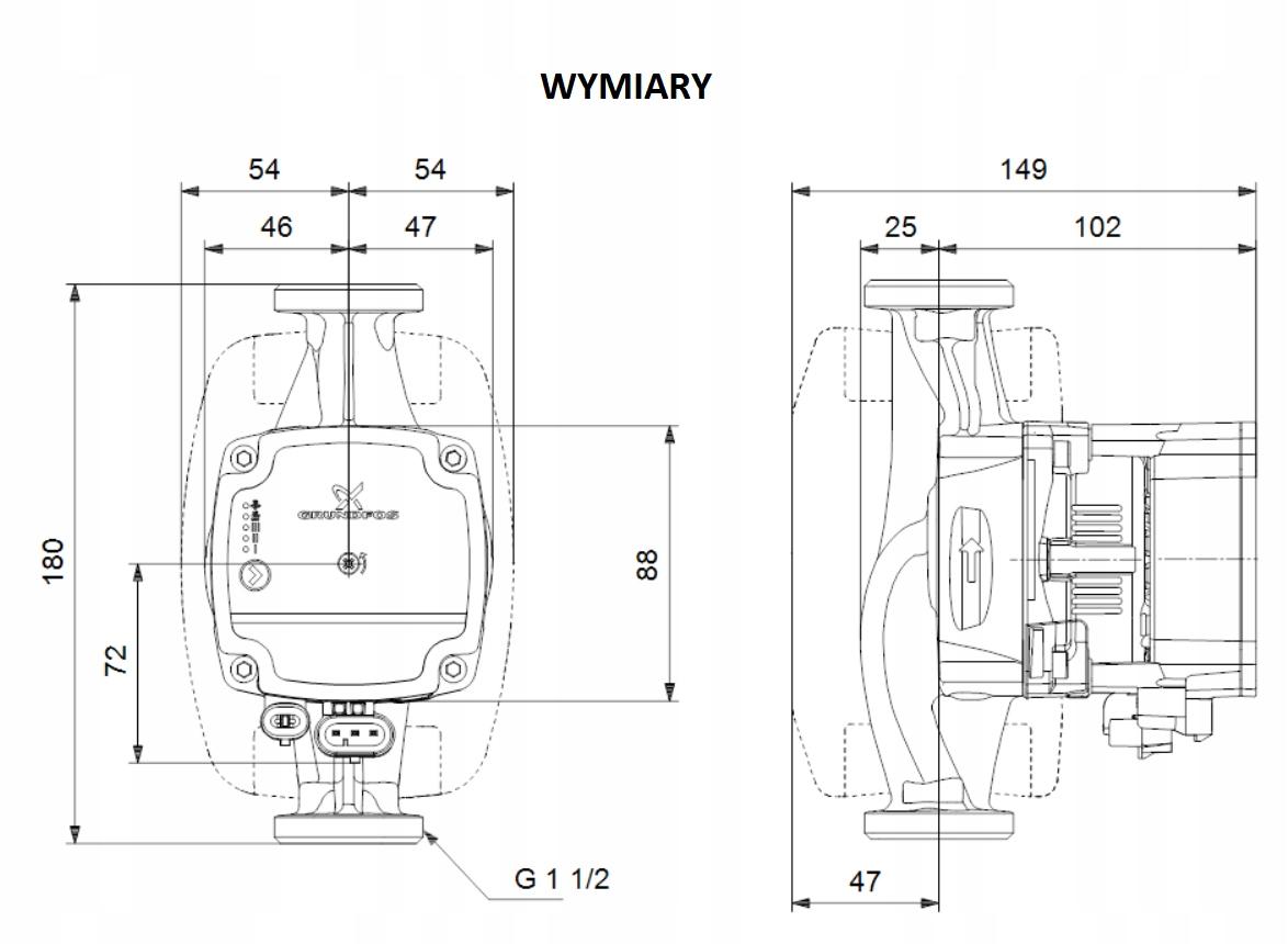 Pompa obiegowa GRUNDFOS Alpha1 L 180 25-60 230V 6H 48h
