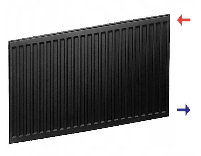 Grzejnik POLSKI STALOWY INVENA RAL 9005 C21 600x1000 C 21 Boczny CZARNY