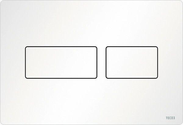 Przycisk spłukujący TECE solid podwójny do WC biały mat 220x150x6 mm