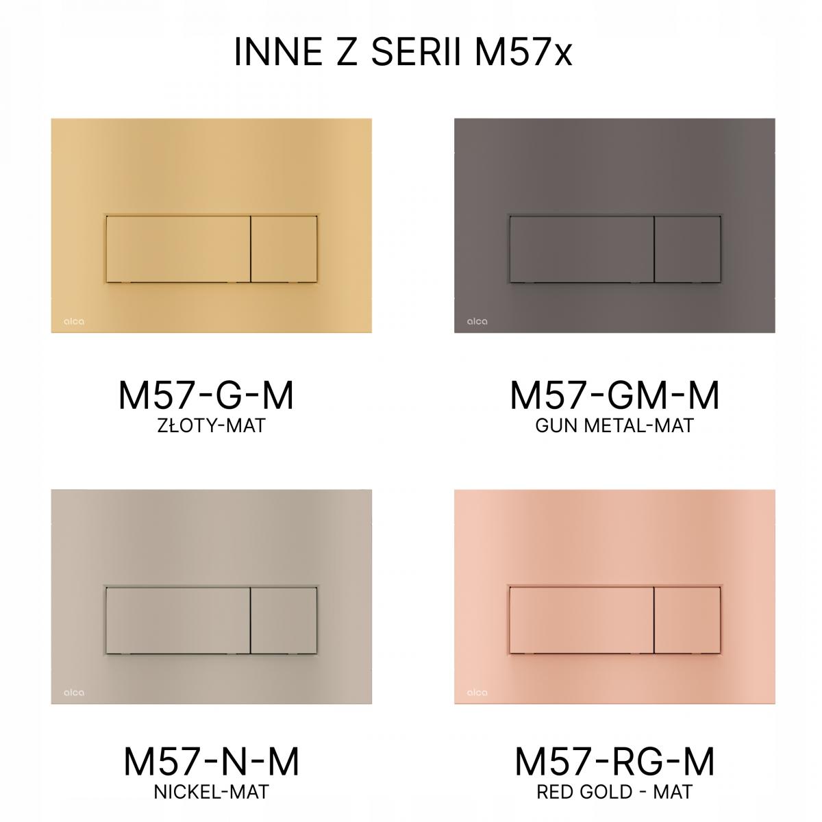 Przycisk sterujący ALCADRAIN THIN do systemów podtynk biały połysk/złoty