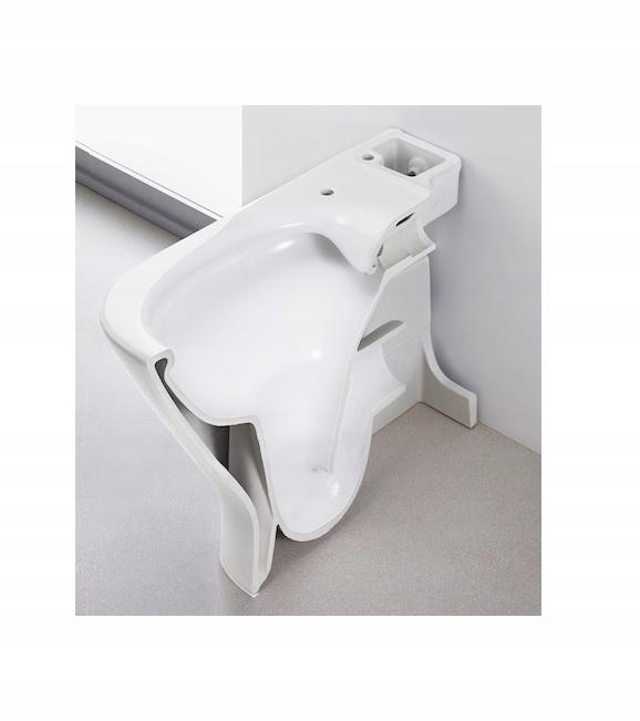Miska WC GAP SQUARE do kompaktu Rimless 60 cm, przyścienna BTW, o/podwójny
