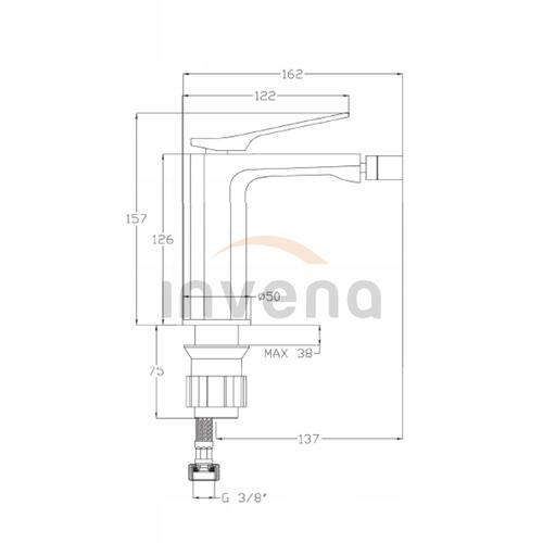 Bateria bidetowa INVENA NERI CZARNY 48h 48h