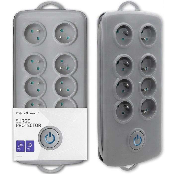 QOLTEC Listwa antyprzepięciowa Quick Switch 8 gniazd 2.5m