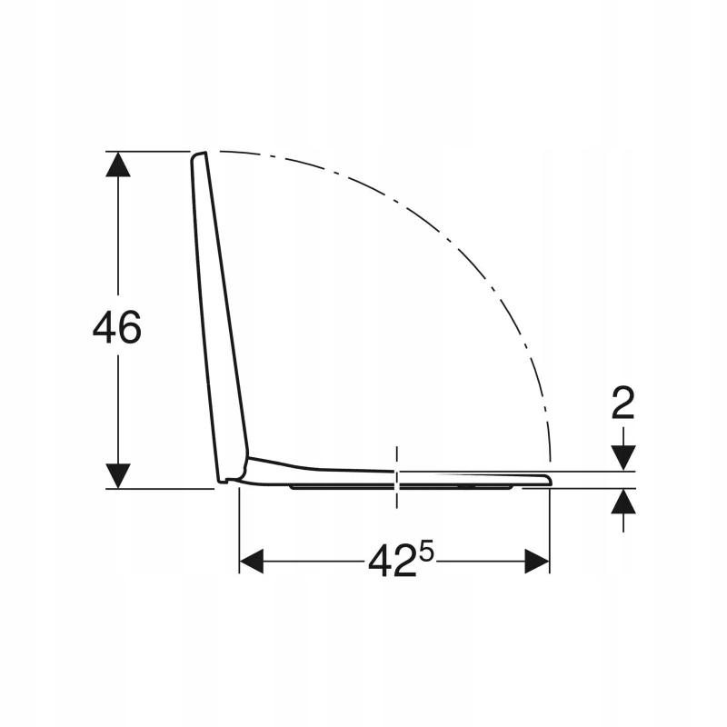 GEBERIT Deska sedesowa SELNOVA SQUARE mocowanie od góry 500.338.01.1 48h
