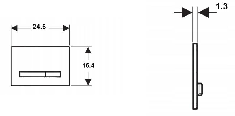 Przycisk uruchamiający GEBERIT Sigma50 przedni biały alpin