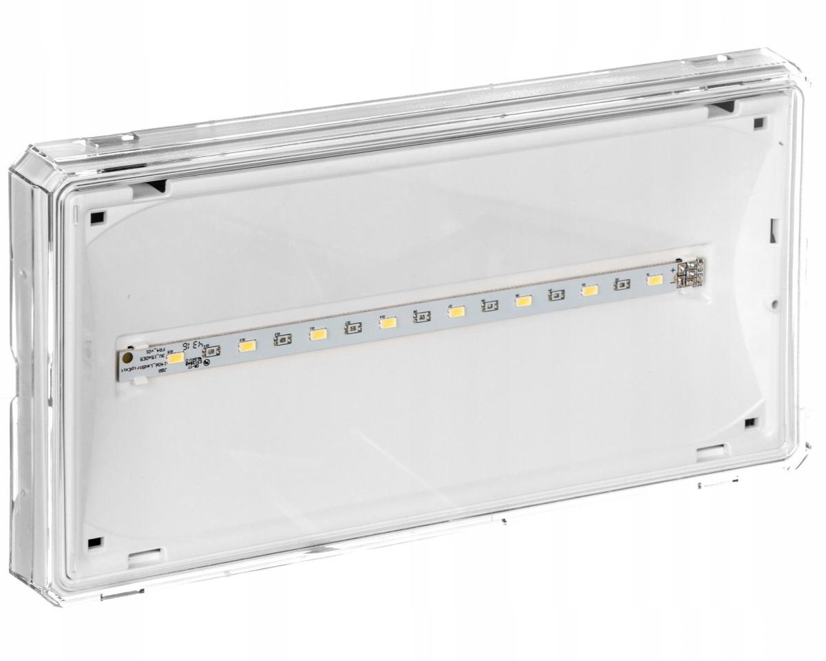 AWEX Oprawa LED sieciowo-awaryjna, EXIT 1W 6000K 1h, autotest, biała, IP65