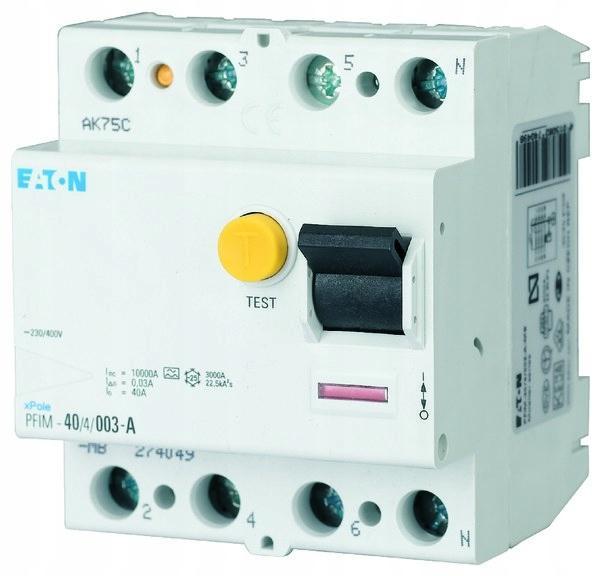 EATON Wyłącznik różnicowoprądowy 4-biegunowy PFIM-80/4/01-MW