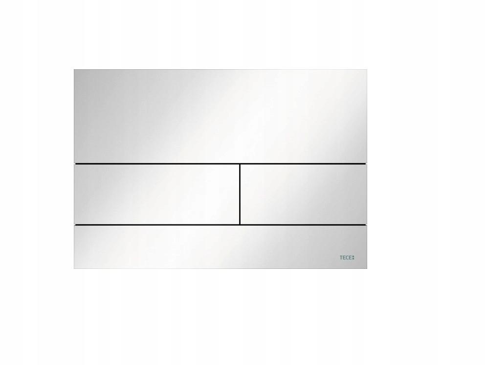 Przycisk spłukujący TECE square II podwójny do WC z metalu biały 220x150x3