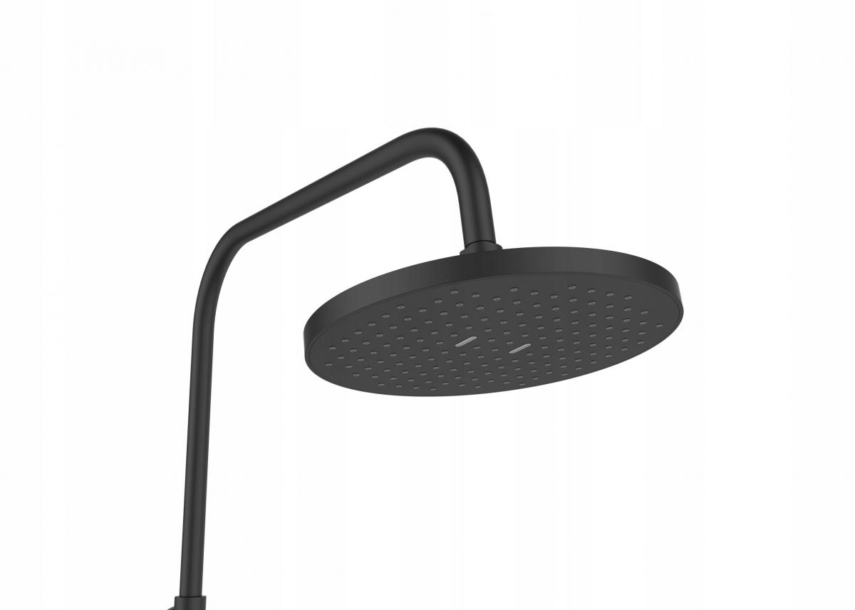 INVENA DESZCZOWNIA Z BATERIĄ NATRYSKOWĄ KALITEA INVENA TREND CZARNA