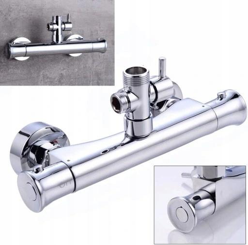 FERRO Bateria prysznicowa Trinity Safe Touch termostatyczna ścienna, chrom