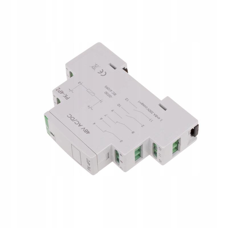 Przekaźnik elektromagnetyczny PK-4PZ 48V 48V AC/DC styk: 2P I=2x8A 2Z I=2x8