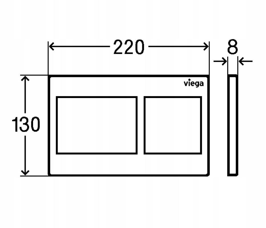 Przycisk VIEGA Visign for Style 21 8611.1 do WC Prevista tworzywo czarny
