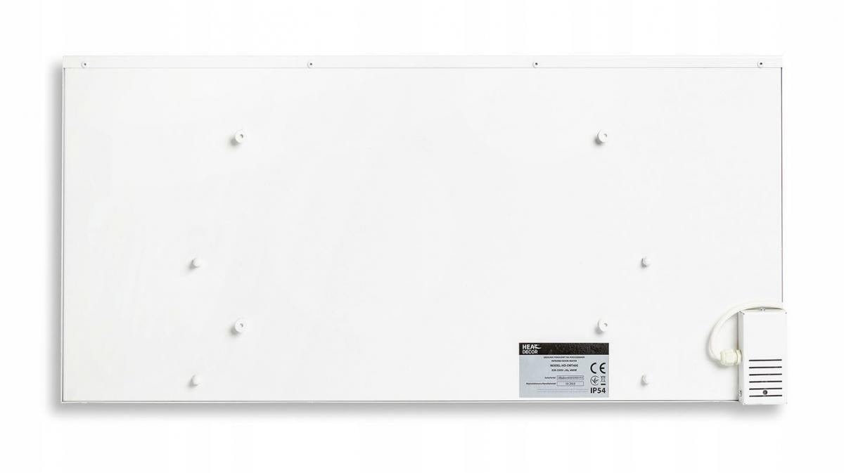 Grzejnik stalowy HD-WAVE STEEL z termostatem, moc 1000 W - biały