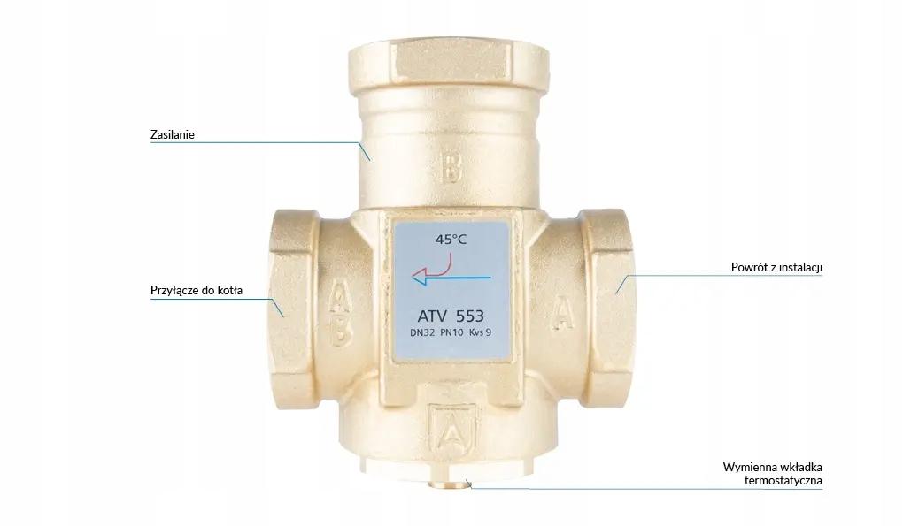Zawór temperaturowy AFRISO ATV 553 Gw 1 1/4 45°C 1655310 48h