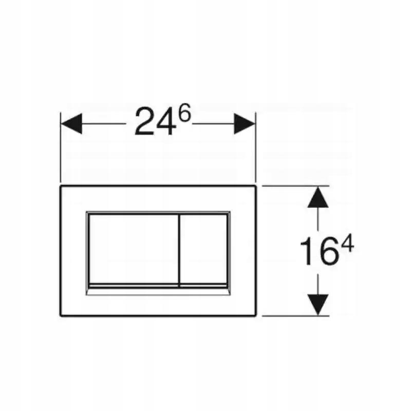 Przycisk uruchamiający GEBERIT Sigma20 (ex Sigma30) prostokątny przedni pły