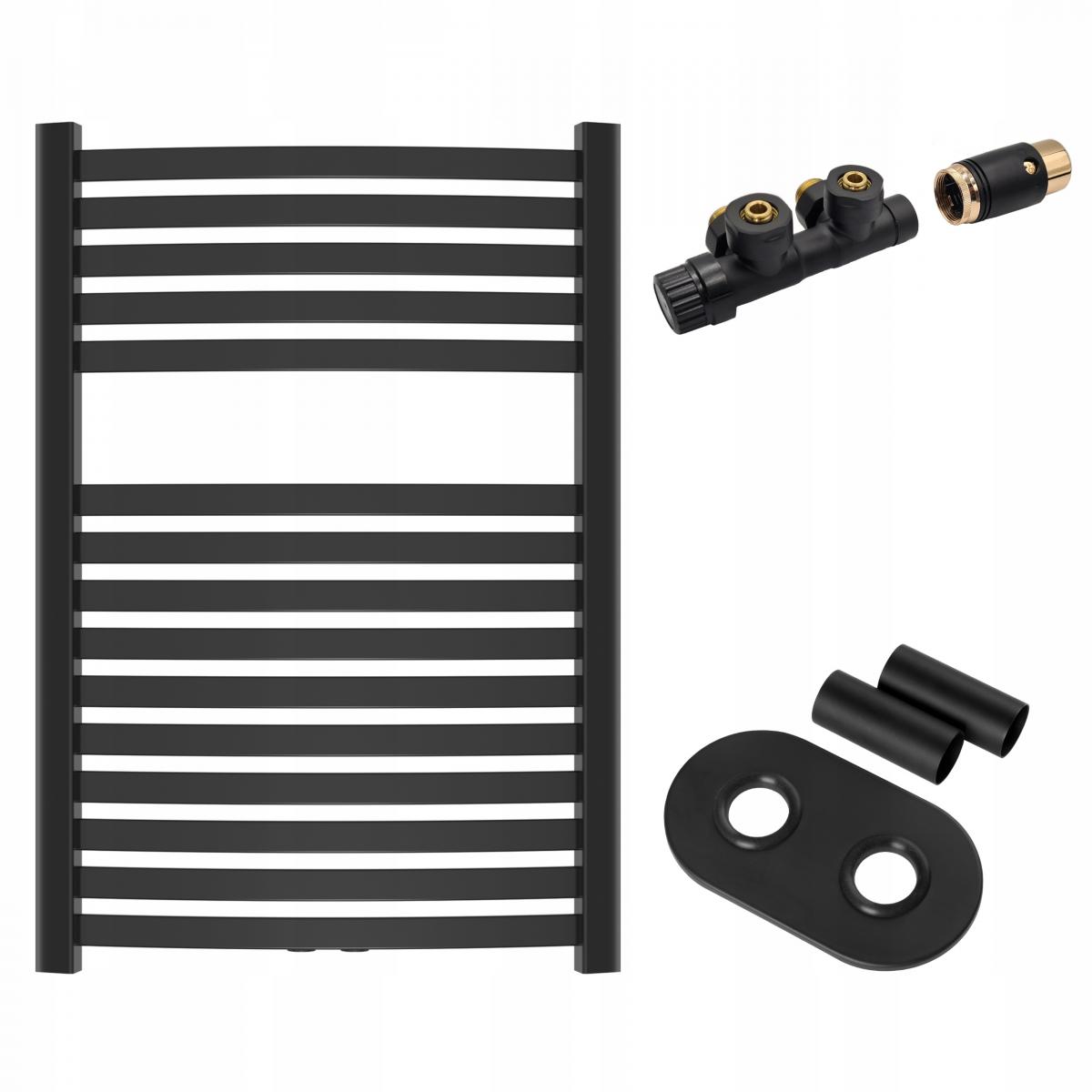 INVENA GRZEJNIK ŁAZ 540X800 + KPL. DUOPLEX + MASKOWNICA PODW - CZARNO-ZŁOTY