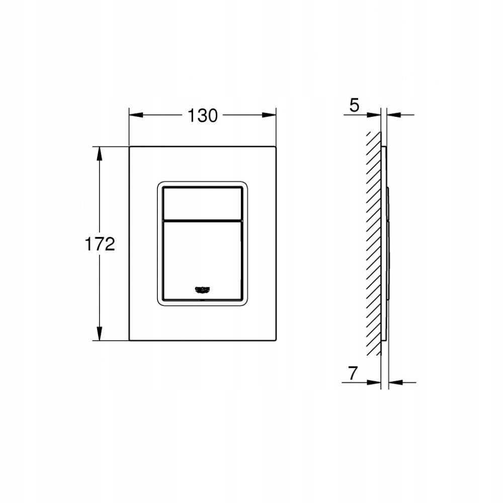 Przycisk uruchamiający GROHE Skate Cosmopolitan S do WC biel alpejska