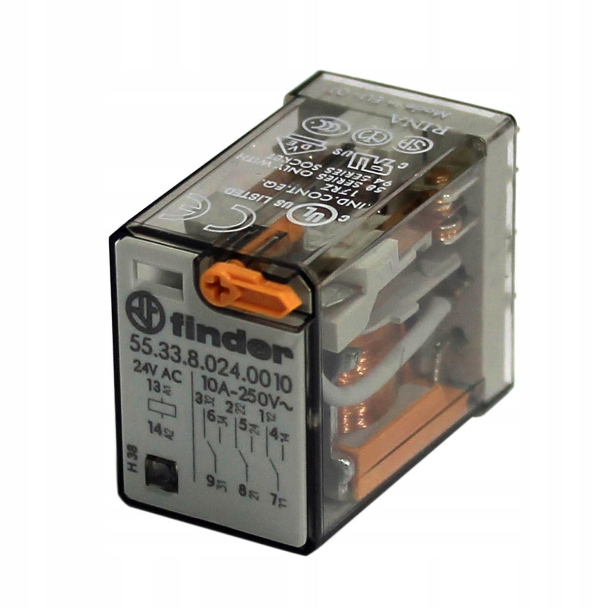 FINDER 55.33.8.024.0010 Przekaźnik 3P 10A 24V AC