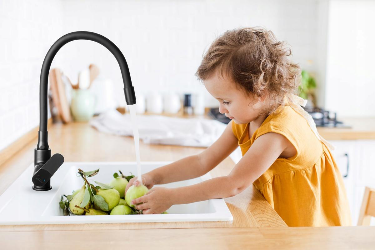 Bateria zlewozmywakowa INVENA JOGA PLUS CZARNA 48h