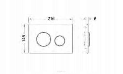 Przycisk spłukujący TECE loop podwójny do WC z tworz sztucz biały