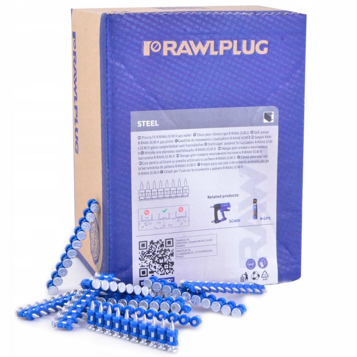 RAWLPLUG Gwoździe do betonu i stali SC40II 17mm 1000szt