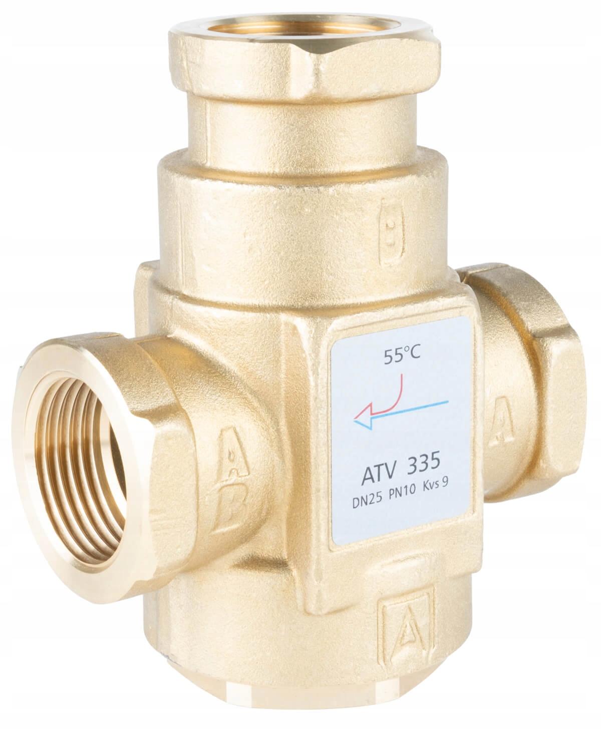 AFRISO Zawór temperaturowy ATV 335, DN25, Rp 1 cal, kvs 9, 55°C