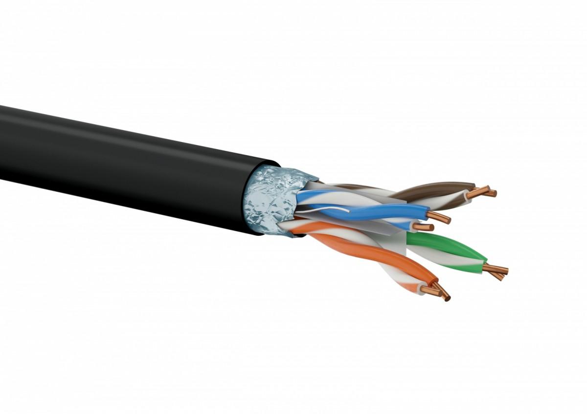 A-LAN Kabel sieciowy F/UTP kat.6 PE 4x2x23AWG 305m ZEWNĘTRZNY SUCHY