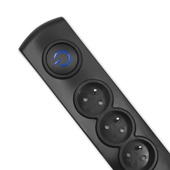 QOLTEC Listwa antyprzepięciowa Quick Switch 4 gniazda 1.5m