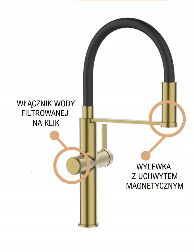 INVENA BATERIA ZLEWOZMYWAKOWA Z FILTREM PERISA INVENA TREND, CZARNA
