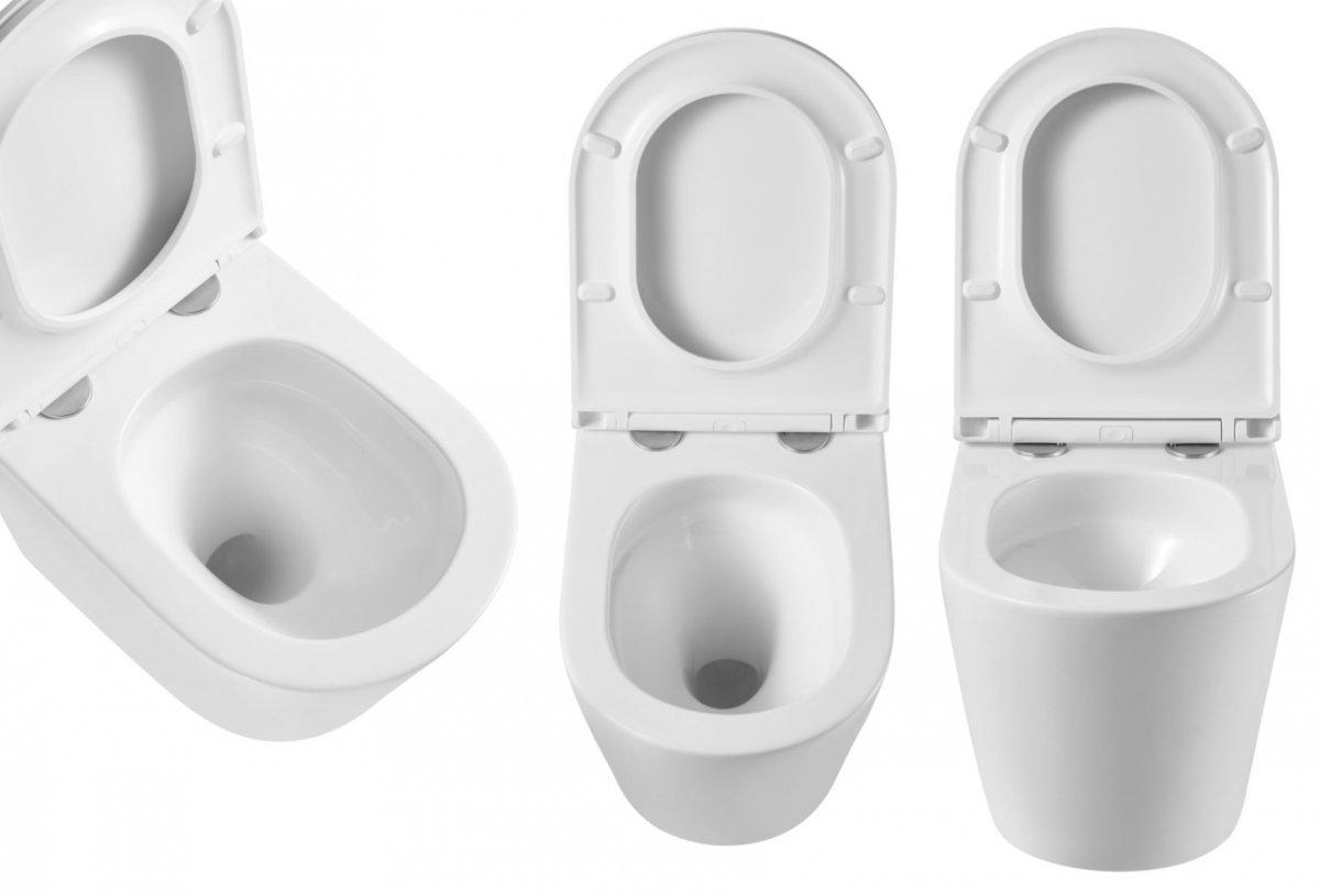 INVENA MISKA WC PODWIESZANA, QFS, LIMNOS OKRĄGŁA, Z DESKĄ WOLNOOPADAJĄCĄ