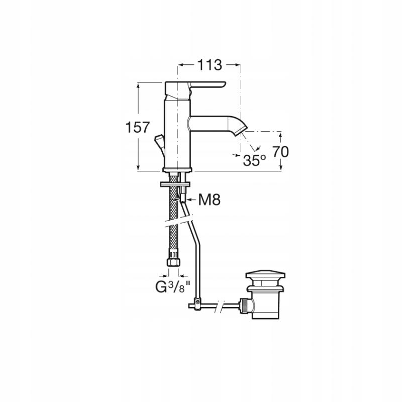 ROCA Bateria umywalkowa CARELIA b/k