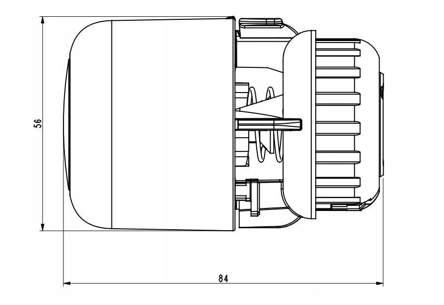 Głowica termostatyczna gazowa Danfoss Aero RA click, czujnik wbudowany, z n