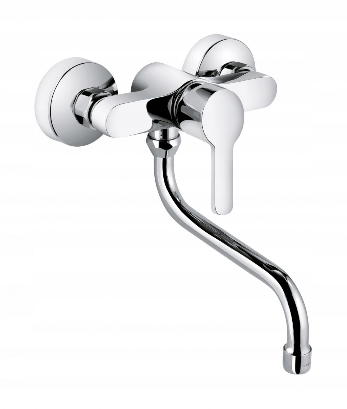 LOGO NEO bateria kuchenna ścienna 1-uchwyt 2-otw z obrotową wylewką