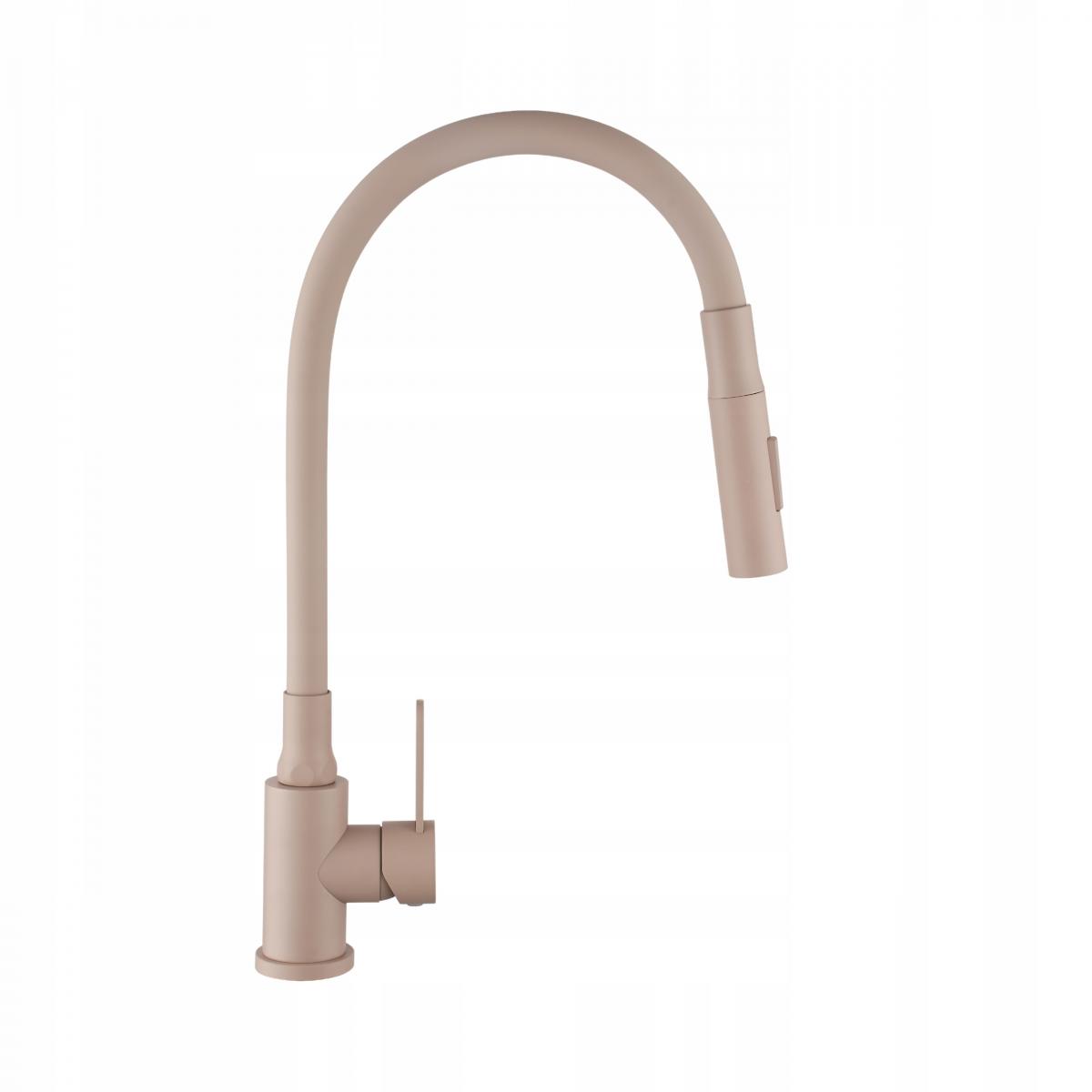 INVENA BATERIA ZLEWOZMYWAKOWA DALIS Z RUCHOMĄ 2F WYLEWKĄ, BEŻOWA