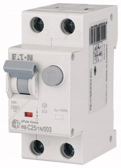 EATON Wyłącznik kombinowany 6kA typ AC HNB-C25/1N/003
