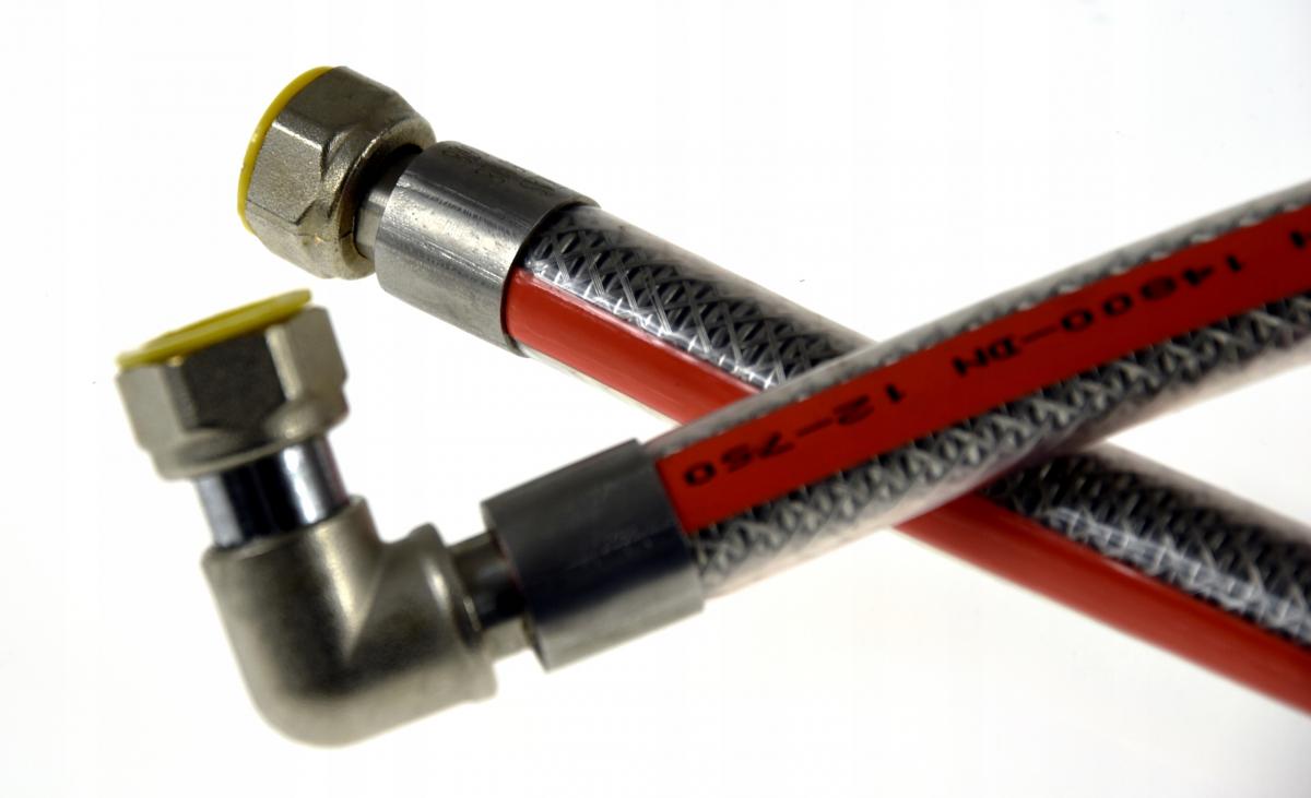 INVENA PRZEWÓD DO GAZU W OSŁONIE PVC Z KOLANKIEM -100CM