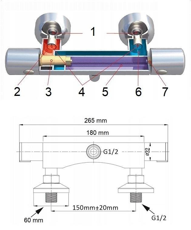 INVENA DESZCZOWNICA KWADRATOWA SVART, CZARNA