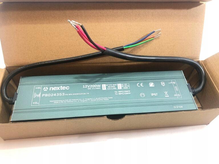 NEXTEC PB024353 PS-WS-200W12V16.7A ZASILACZ 48h