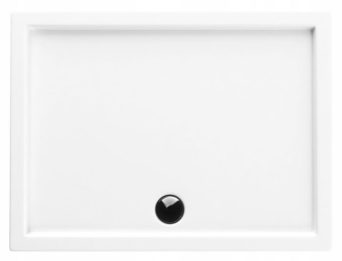 Brodzik akrylowy 3.269 Standard 80x120x5 cm Caspar, prostokątny odpływ na