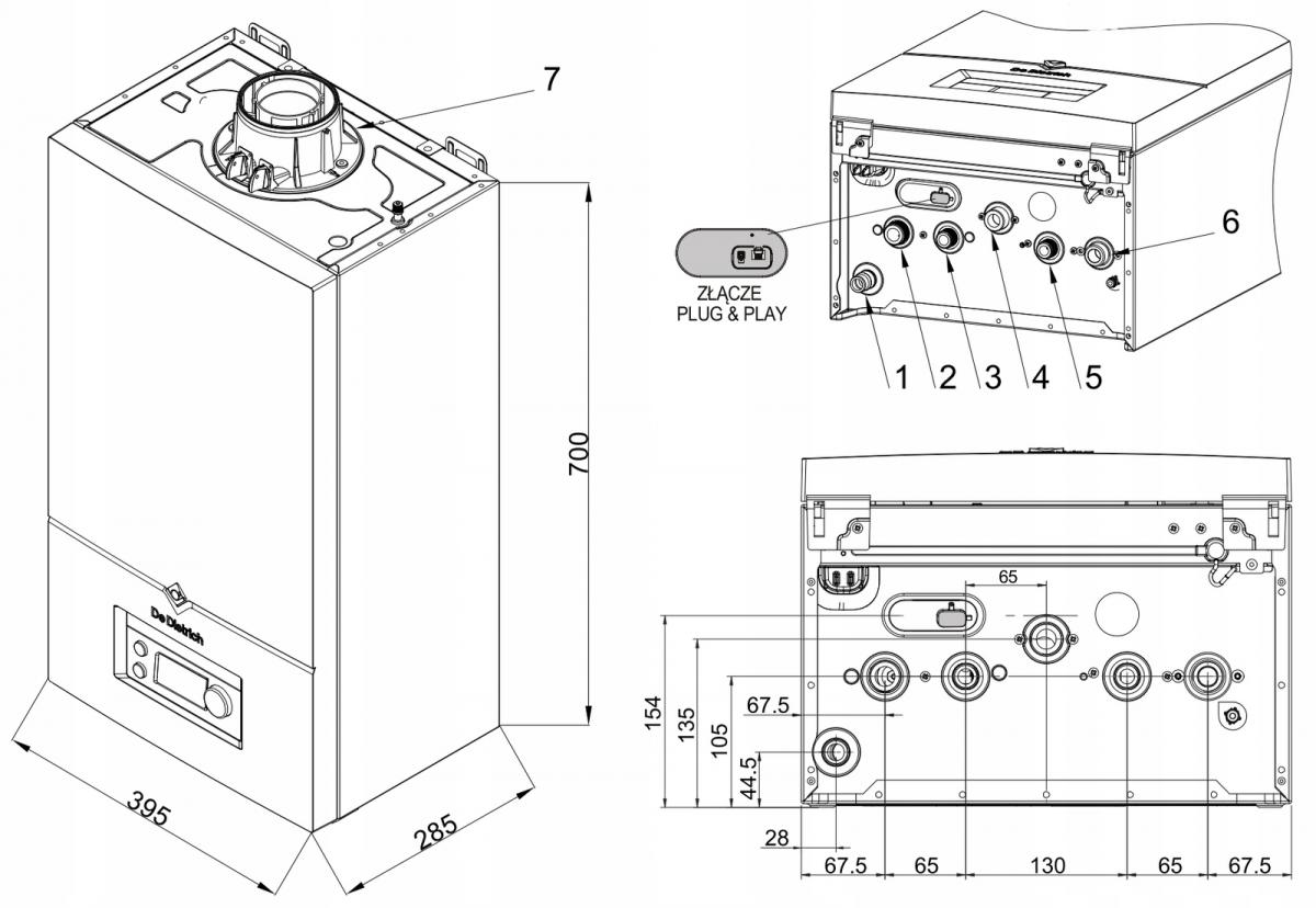 Kocioł gazowy kondensacyjny DE DIETRICH MCR4 19