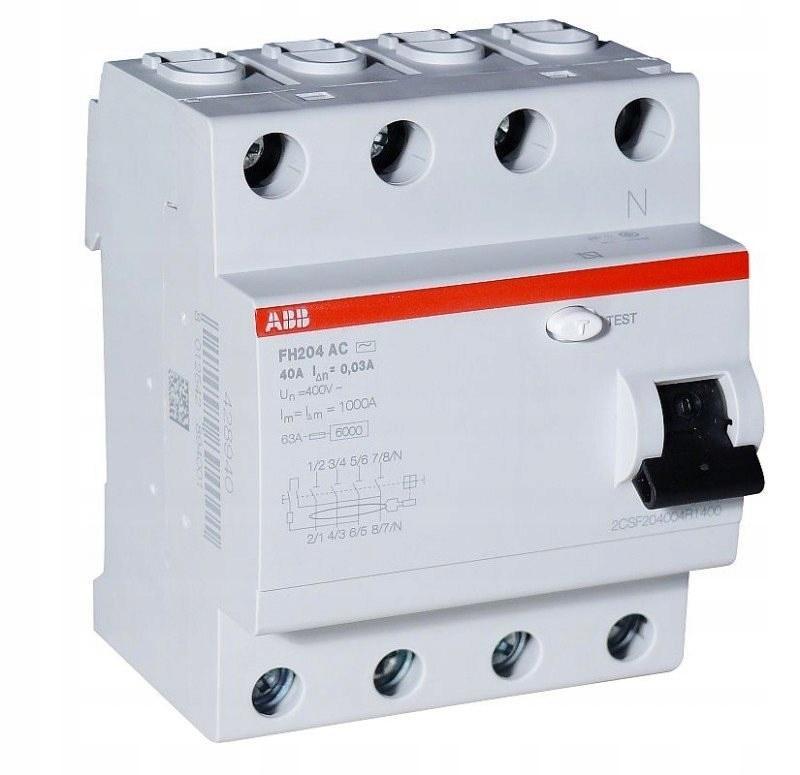 ABB FH204 AC-25/0,03 Wyłącznik różnicowo-prądowy 4-polowy
