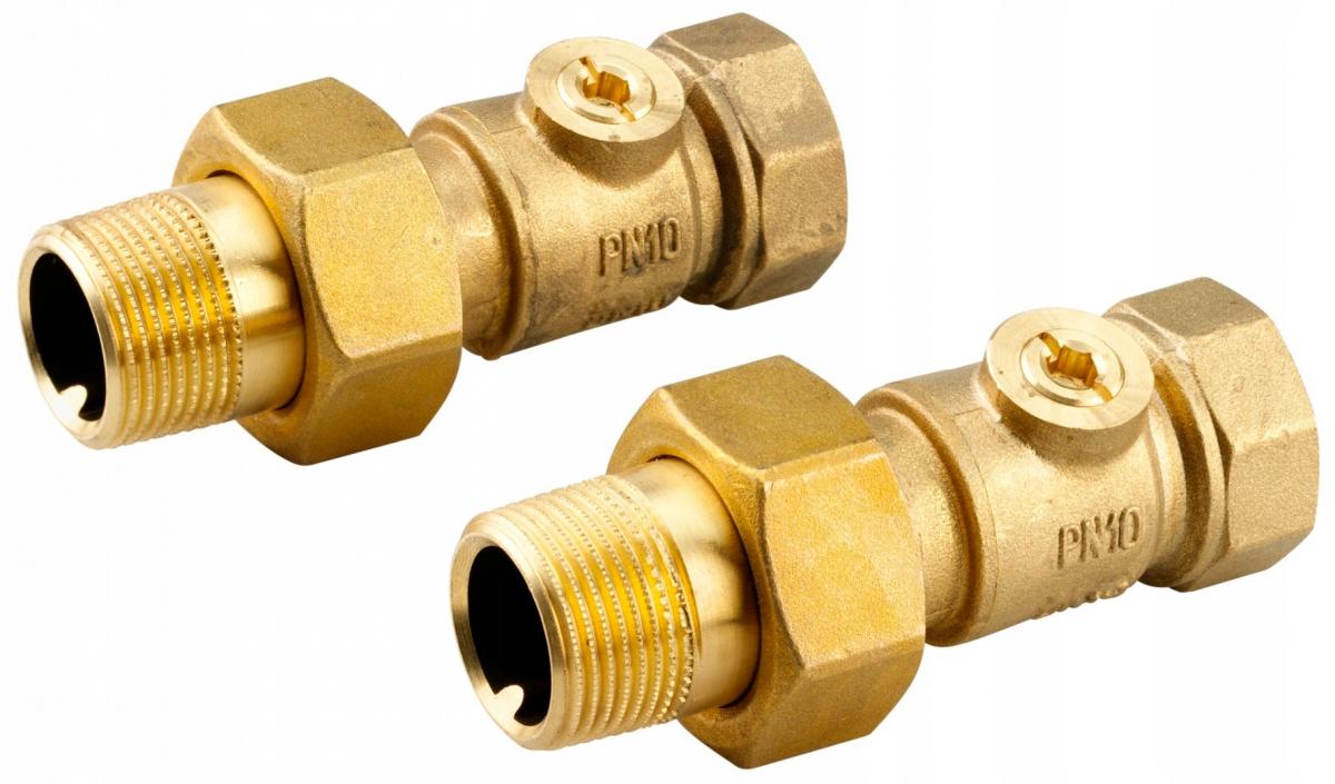 DANFOSS Złączki do MTCV15 z zaworami odcin. pod klucz imbusowy 5mm 2kpl