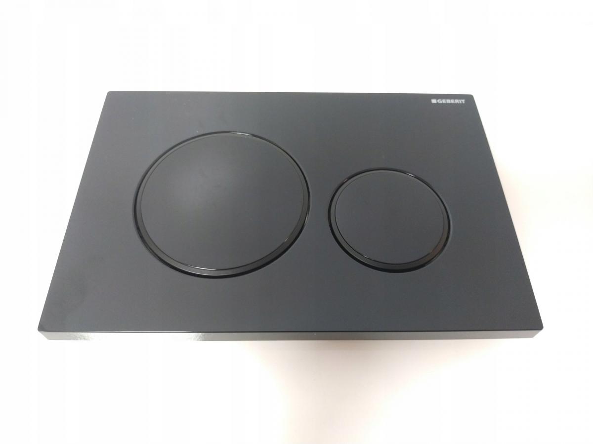 Przycisk uruchamiający GEBERIT Sigma20 okrągły przedni czarny/czarny mat/cz