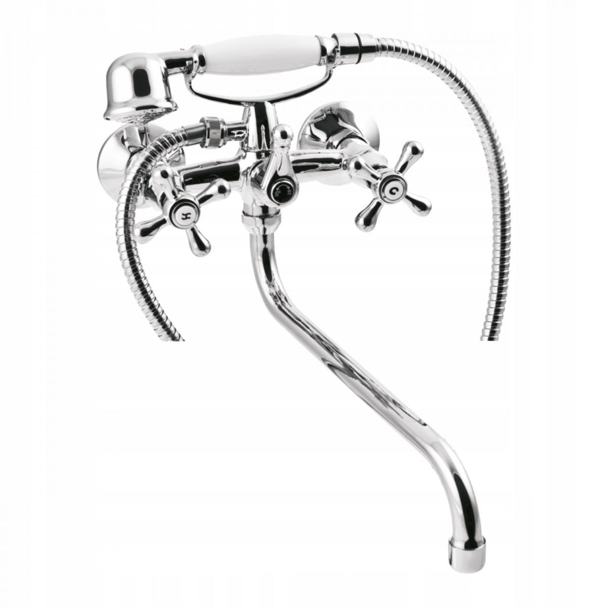 Bateria wannowa INVENA ROMA z wylewką typu S 48h