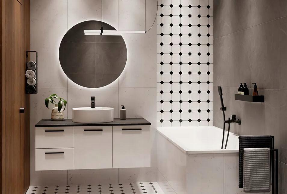 INVENA ZESTAW WANNOWY PODTYN Z BATERIĄ PODTYNKOWĄ 2-FUNKCYJNĄ SIROS