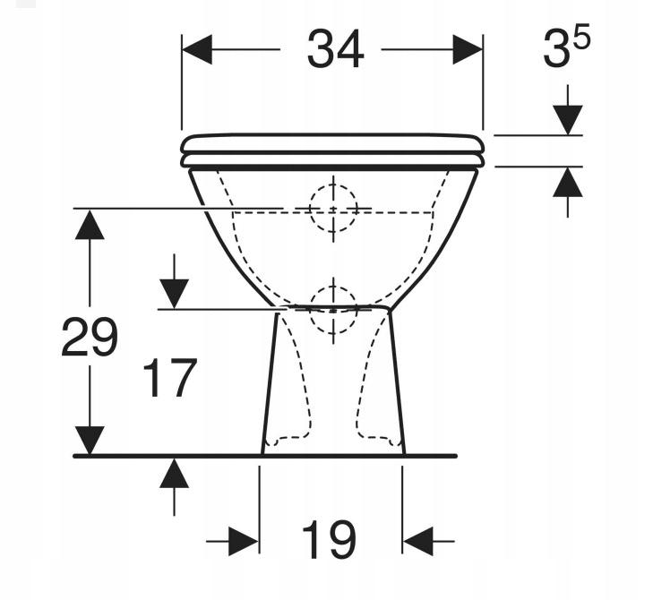 GEBERIT Zestaw stojącej miski WC dla dzieci Bambini z deską sedesową
