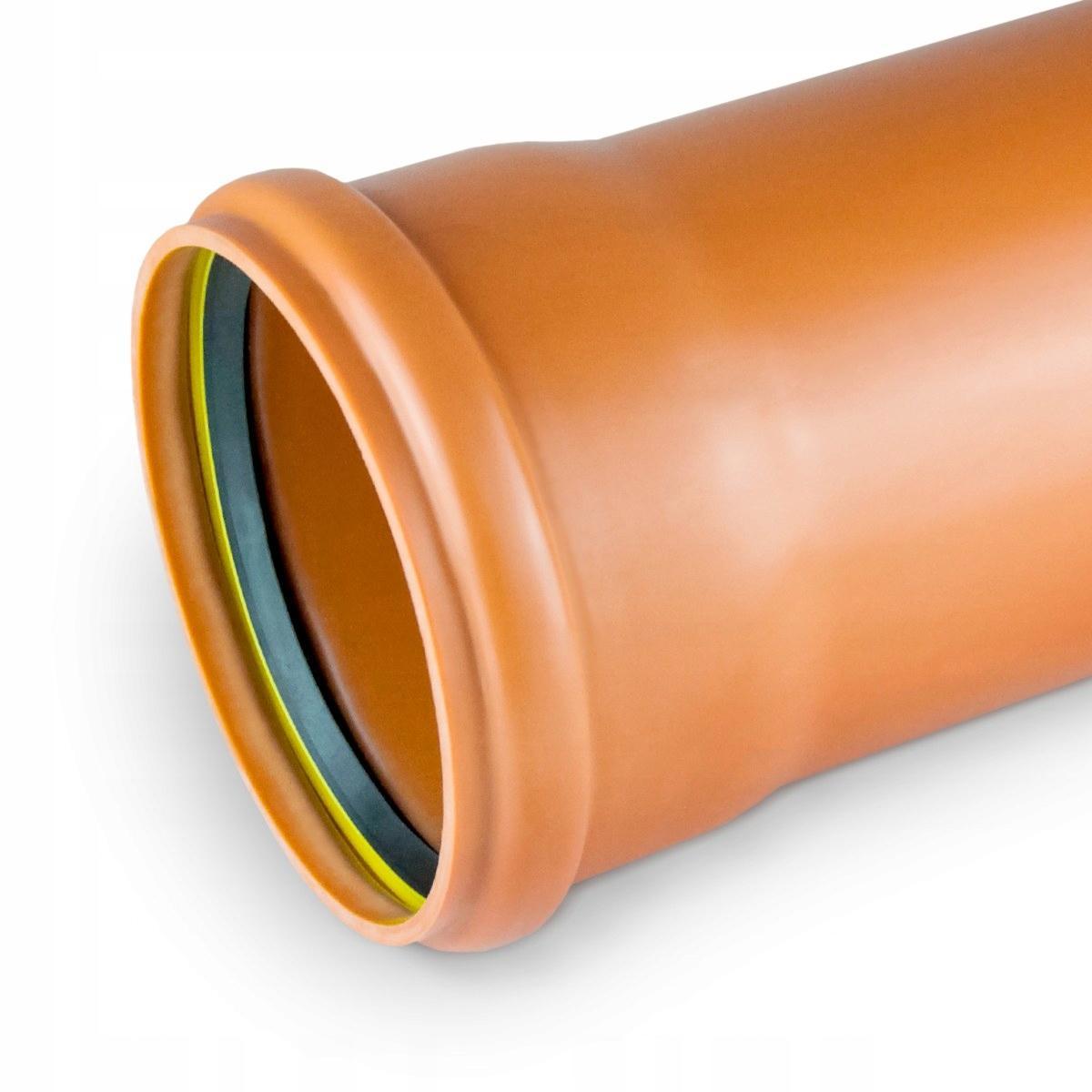 Rura kanalizacyjna zewnętrzna PP 160x5.5x3000 SN8 lita, z uszczelką K-U21 t